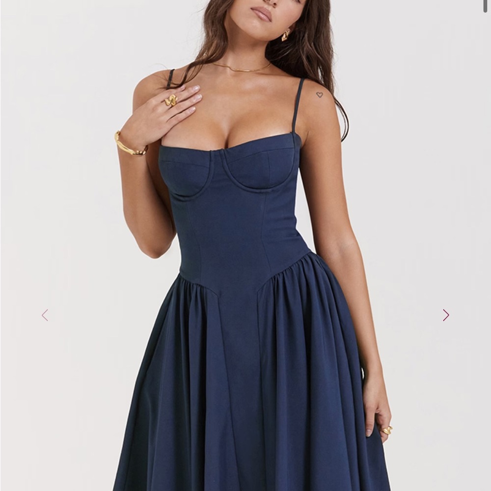House of CB Navy Blue Midi Dress
